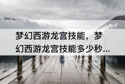 梦幻西游龙宫技能，梦幻西游龙宫技能多少秒7