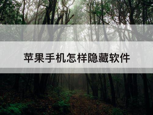苹果手机怎样隐藏软件