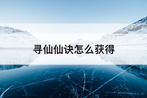 寻仙仙诀怎么获得