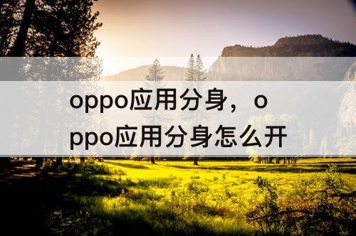 oppo应用分身，oppo应用分身怎么开