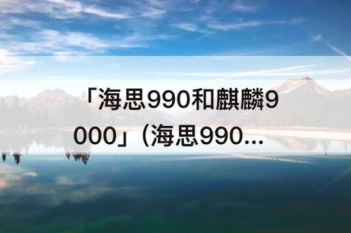 「海思990和麒麟9000」(海思990和麒麟9000那个好)