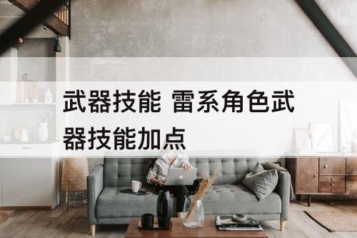 武器技能 雷系角色武器技能加点