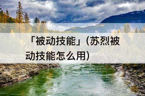 「被动技能」(苏烈被动技能怎么用)
