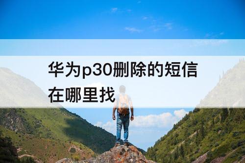华为p30删除的短信在哪里找