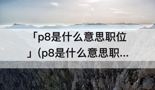 「p8是什么意思职位」(p8是什么意思职位工资多少)