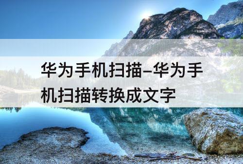 华为手机扫描-华为手机扫描转换成文字