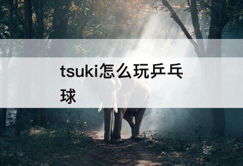 tsuki怎么玩乒乓球
