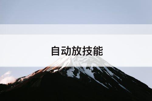 自动放技能