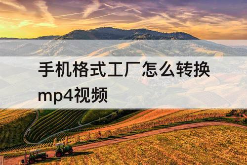 手机格式工厂怎么转换mp4视频