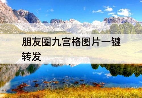 朋友圈九宫格图片一键转发