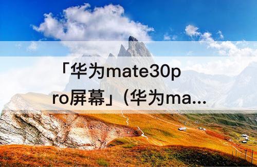 「华为mate30pro屏幕」(华为mate30pro屏幕发声音质怎么样)