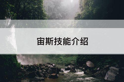 宙斯技能介绍