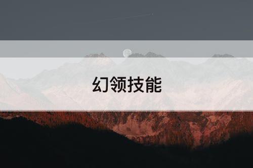 幻领技能