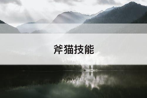 斧猫技能