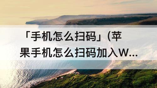 「手机怎么扫码」(苹果手机怎么扫码加入Wi-Fi)