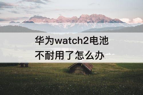 华为watch2电池不耐用了怎么办