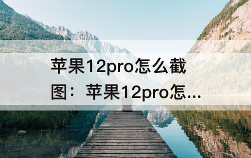 苹果12pro怎么截图：苹果12pro怎么截图手机屏幕