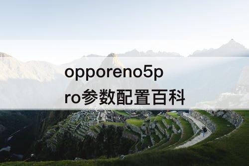opporeno5pro参数配置百科