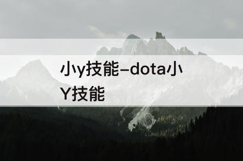 小y技能-dota小Y技能