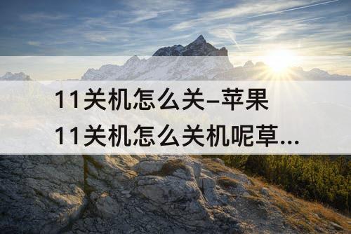 11关机怎么关-苹果11关机怎么关机呢草长莺飞二月天