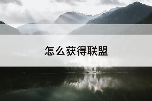 怎么获得联盟