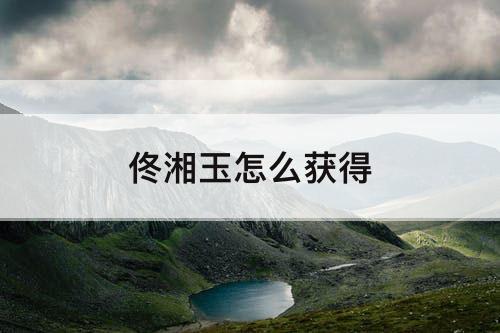 佟湘玉怎么获得