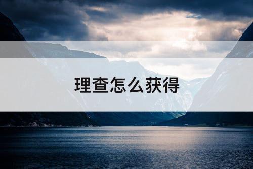 理查怎么获得