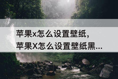 苹果x怎么设置壁纸，苹果X怎么设置壁纸黑色