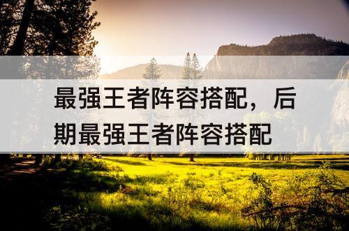 最强王者阵容搭配，后期最强王者阵容搭配