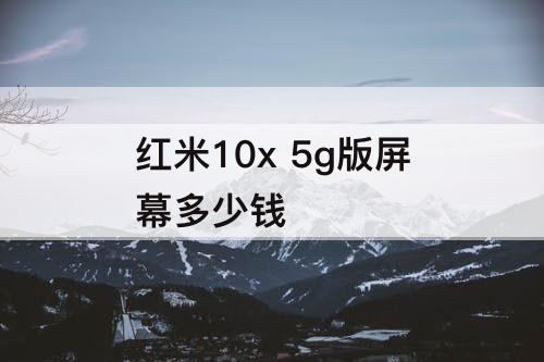 红米10x 5g版屏幕多少钱