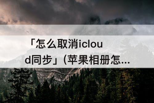 「怎么取消icloud同步」(苹果相册怎么取消icloud同步)