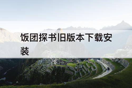 饭团探书旧版本下载安装