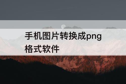 手机图片转换成png格式软件