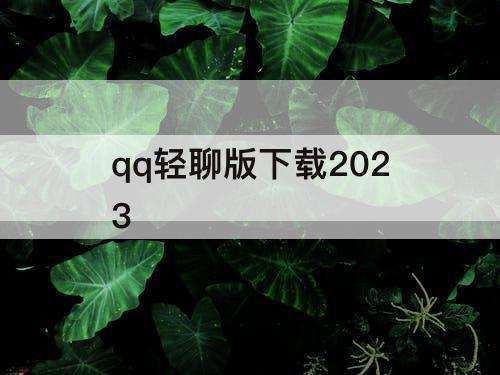 qq轻聊版下载2023