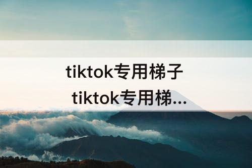 tiktok专用梯子 tiktok专用梯子免费