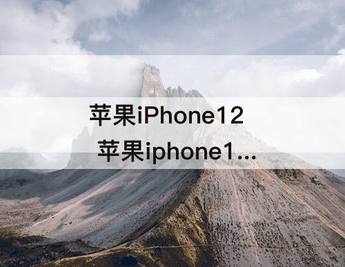 苹果iPhone12 苹果iphone12promax参数
