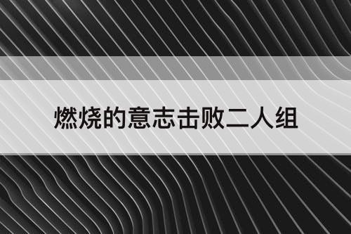 燃烧的意志击败二人组