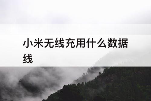 小米无线充用什么数据线