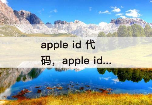apple id 代码，apple id 代码 有什么用