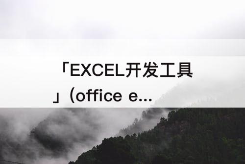 「EXCEL开发工具」(office excel开发工具在哪里)