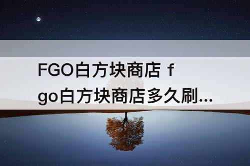 FGO白方块商店 fgo白方块商店多久刷新一次
