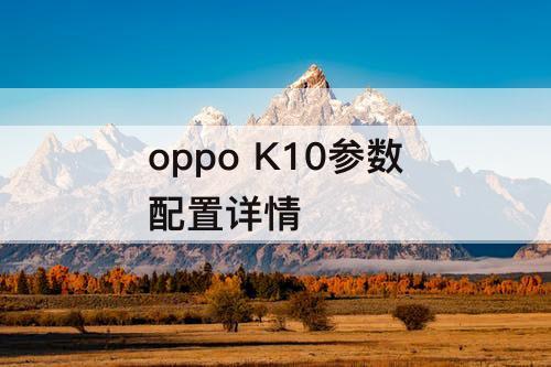 oppo K10参数配置详情