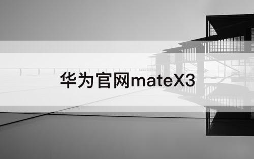 华为官网mateX3
