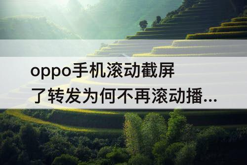 oppo手机滚动截屏了转发为何不再滚动播放