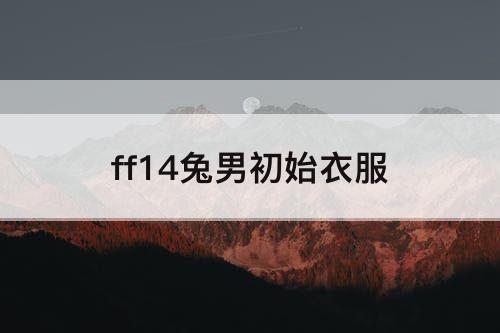 ff14兔男初始衣服