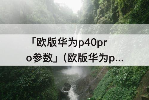 「欧版华为p40pro参数」(欧版华为p40pro参数配置)