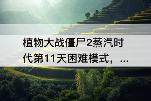 植物大战僵尸2蒸汽时代第11天困难模式，植物大战僵尸2蒸汽时代第11天困难模式过关攻略