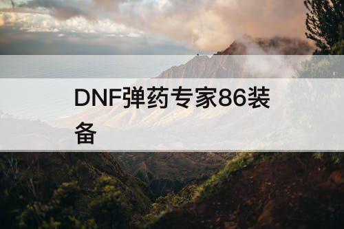 DNF弹药专家86装备