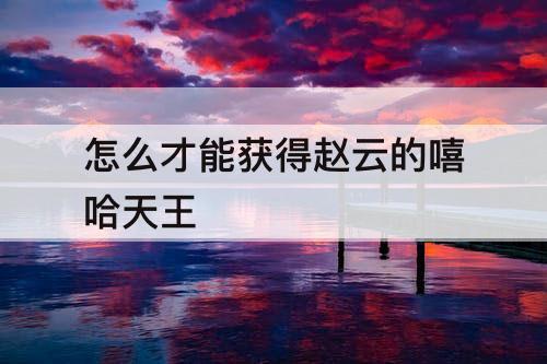 怎么才能获得赵云的嘻哈天王