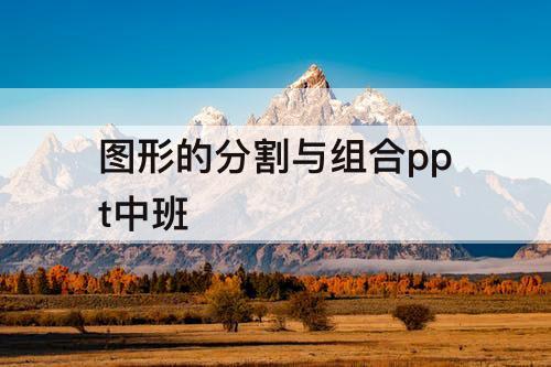 图形的分割与组合ppt中班